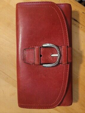 Red And Pink Soho Buckle Coach Wallet
